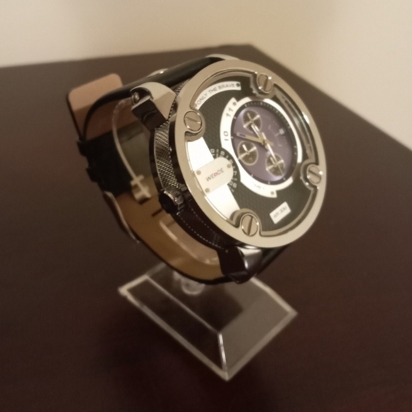 New Dual Time zone Purple Weide Men’s Fashion Watch with box - Picture 4 of 4